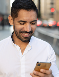 User sending international money transfer