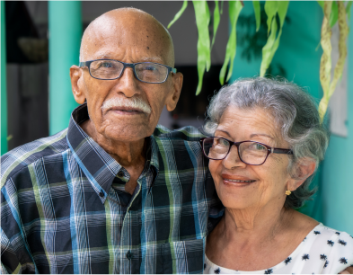 Family receiving money