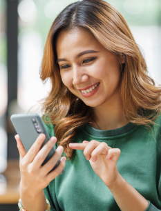 User sending international money transfer