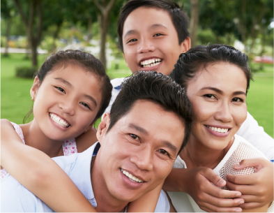 Family receiving money